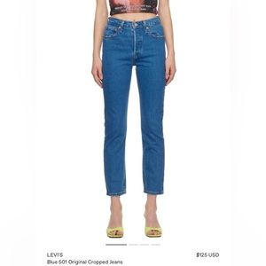 Levi’s 501 Original Cropped Jeans in Jazz Pop